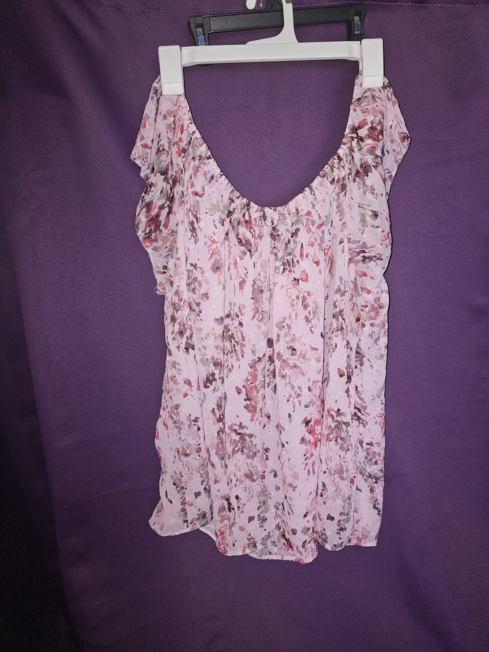 torrid Pink Floral Ruffle Sleeve Blouse